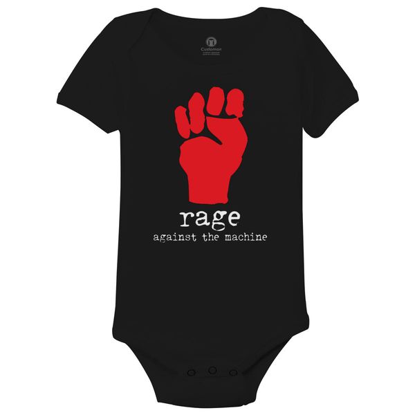 Rage Against The Machine Baby Onesies Black / 6M