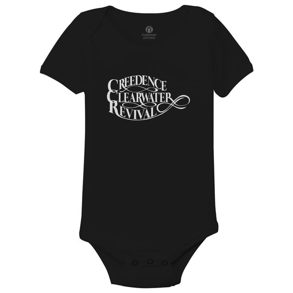Creedence Clearwater Revival Logo Baby Onesies Black / 6M