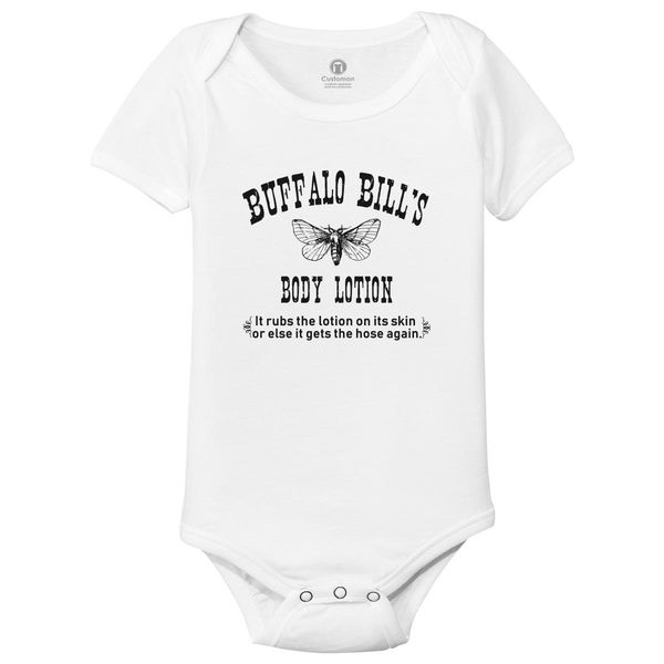 Buffalo Bill&#39;s Lotion Baby Onesies White / 6M