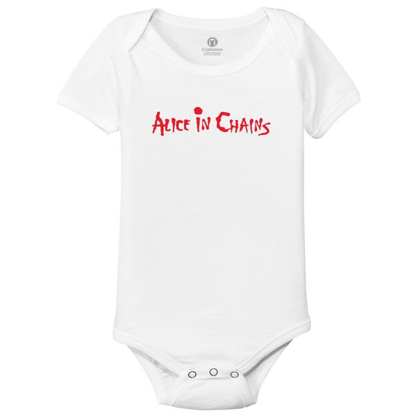 Alice In Chains Baby Onesies White / 6M