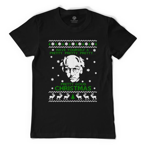 Larry David Pretty Good Christmas Ugly Sweater Men's T-Shirt Black / S