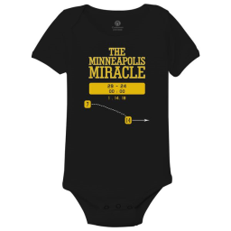 Minneapolis Miracle - Vikings Baby Onesies Black / 6M