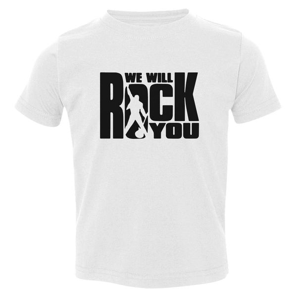 We Will Rock You Toddler T-Shirt White / 3T