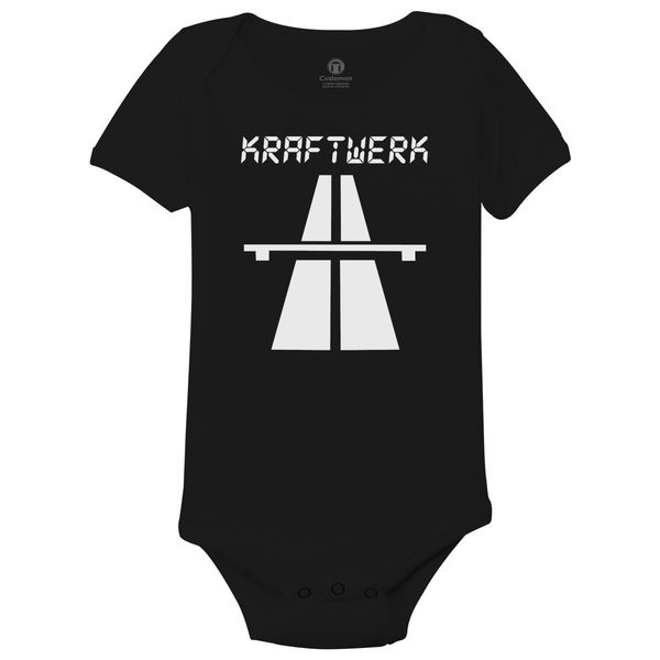 Kraftwerk Autobahn Baby Onesies Black / 6M