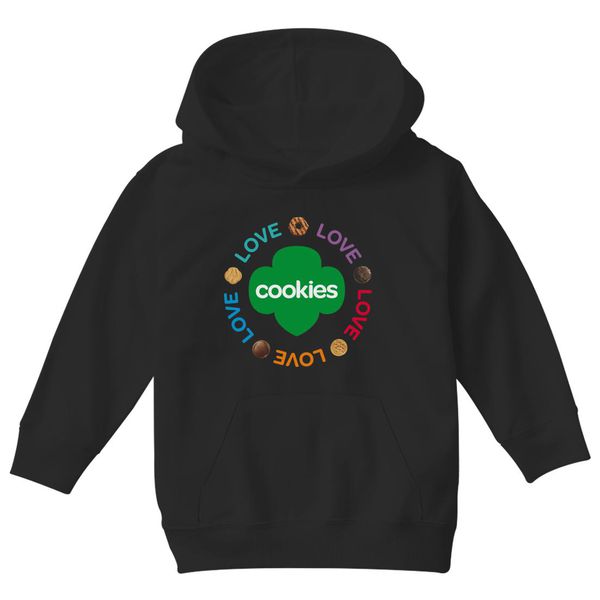 Girl Scouts Cookies Kids Hoodie Black / S
