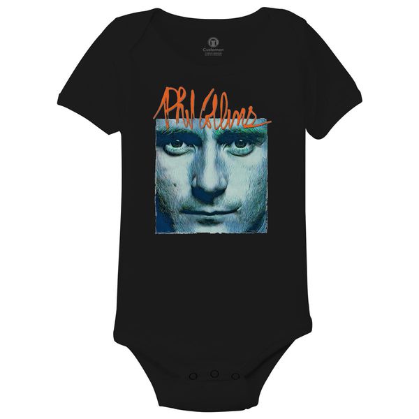 Phil Collins Baby Onesies Black / 6M
