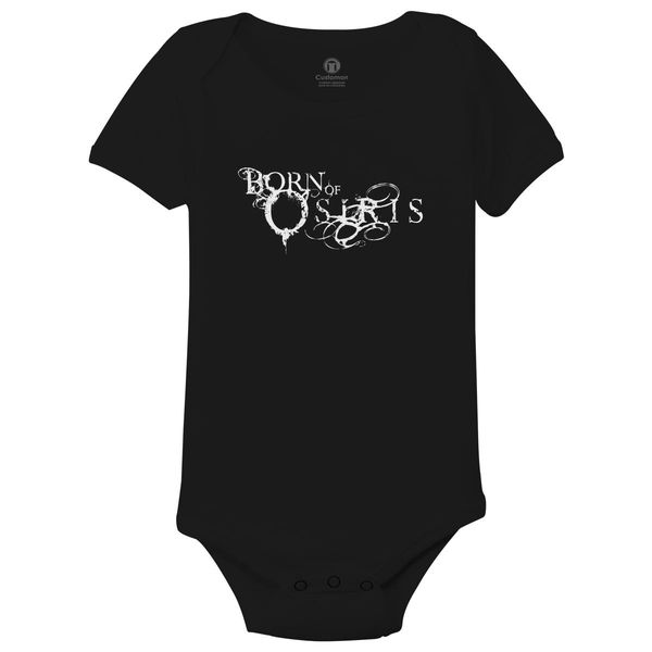 Born Of Osiris Logo Baby Onesies Black / 6M