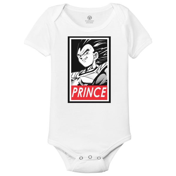 Vegeta O Prince Baby Onesies White / 6M