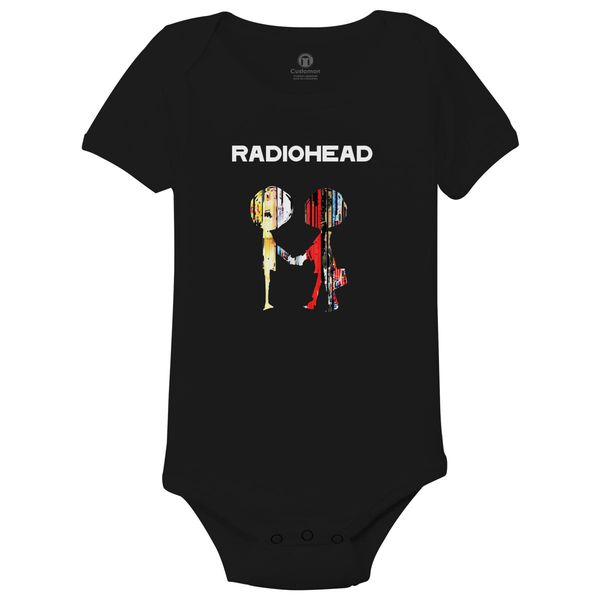 Radiohead Logo Baby Onesies Black / 6M