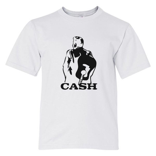Johnny Cash Youth T-Shirt White / S