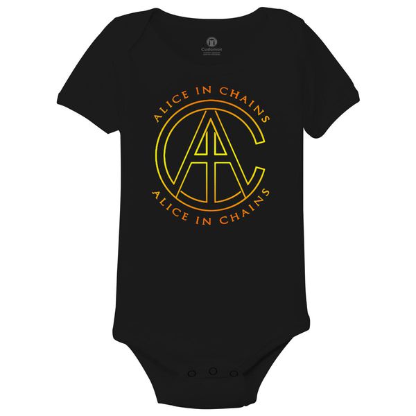 Alice In Chains Baby Onesies Black / 6M