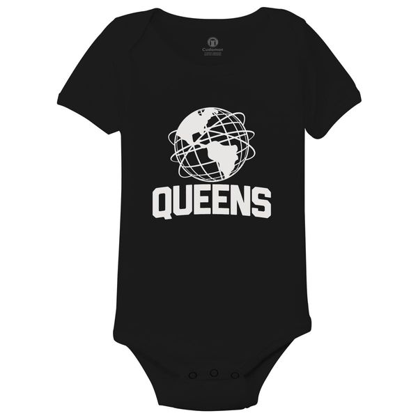 Queens Nyc Baby Onesies Black / 6M