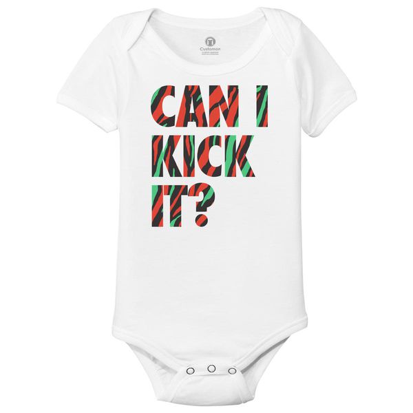 A Tribe Called Quest Just Kick It? Can I Kick It Baby Onesies White / 6M