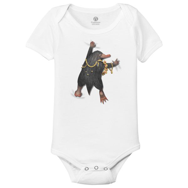 Oh, A Niffler! Baby Onesies White / 6M