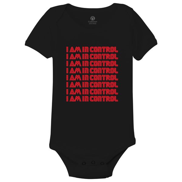 Mr Robot - I Am In Control, I Am In Control Baby Onesies Black / 6M