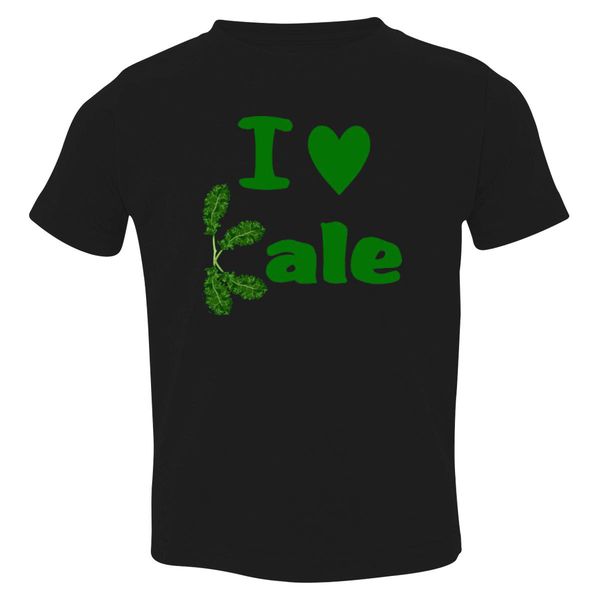 I Heart Kale Toddler T-Shirt Black / 3T