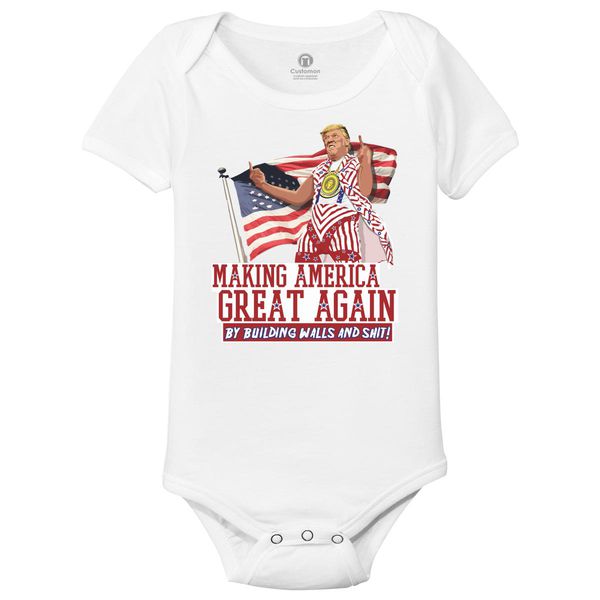 Making America Great Again! Donald Trump (Idiocracy) Baby Onesies White / 6M