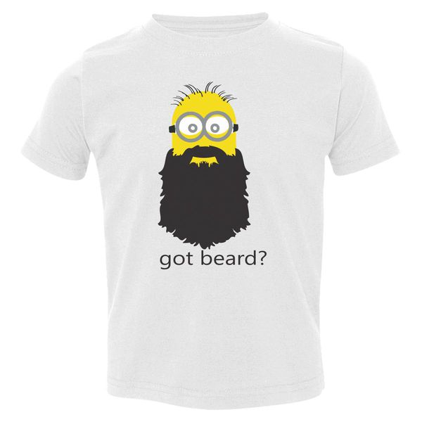 Minion Got Beard Toddler T-Shirt White / 3T