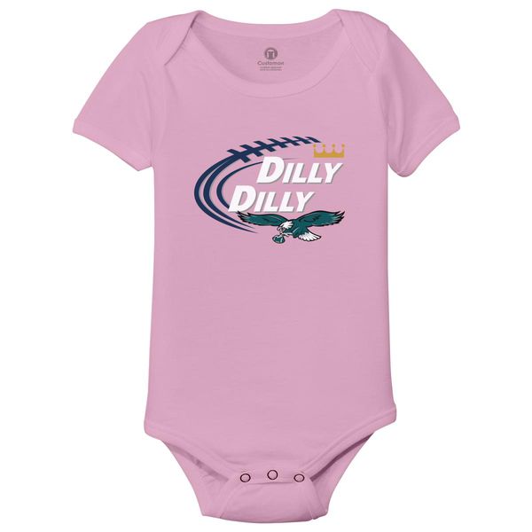 Dilly Dilly Eagles Baby Onesies Light Pink / 6M
