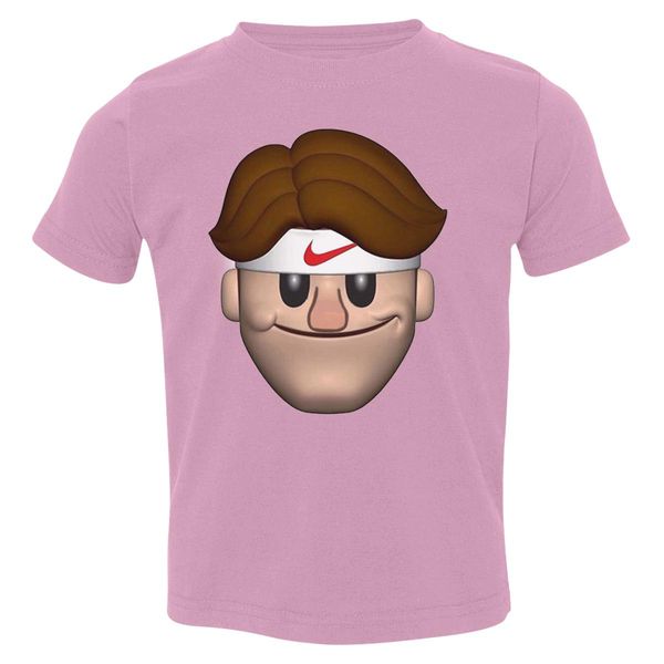 Sport Roger Federer Emoji Toddler T-Shirt Light Pink / 3T