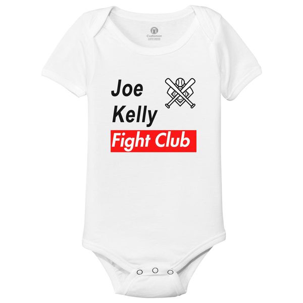 Joe Kelly Fight Club Baby Onesies White / 6M