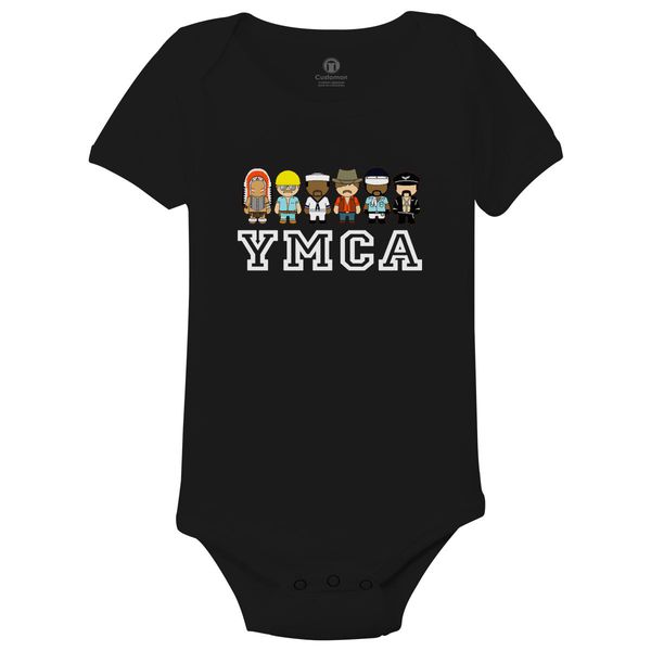 Ymca - Village People Baby Onesies Black / 6M