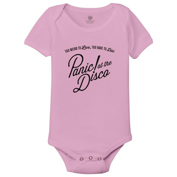 Panic At The Disco Logo Baby Onesies Light Pink / 6M