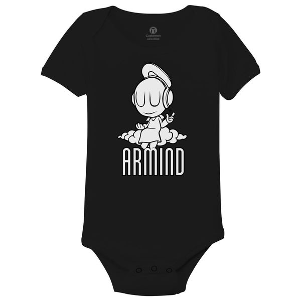 Armin Van Buuren Armind Baby Onesies Black / 6M