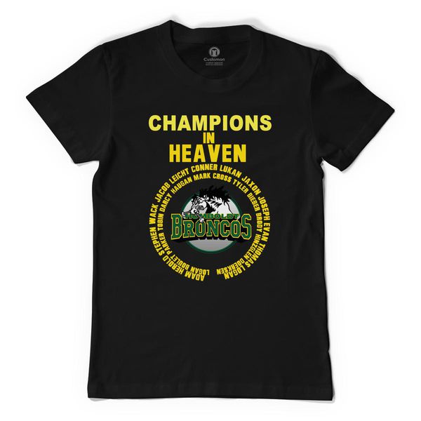 In Loving Memory Humboldt Broncos Champions In Heaven Men's T-Shirt Black / S