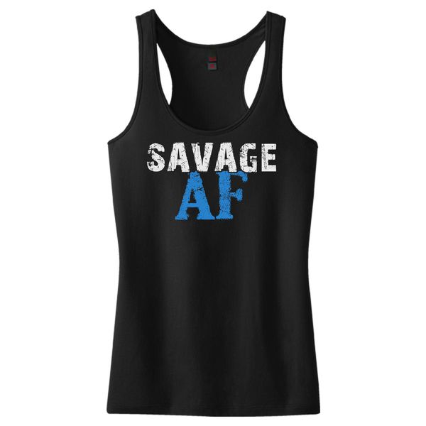 Savage Af Women's Racerback Tank Top Black / S