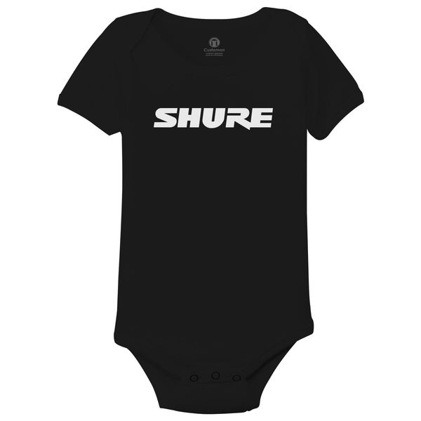Shure Audio Logo Baby Onesies Black / 6M