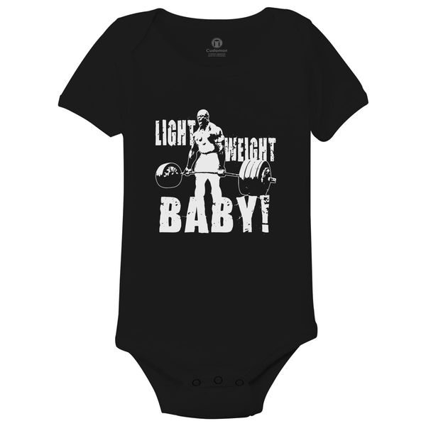 Light Weight Baby! Ronnie Coleman Baby Onesies Black / 6M