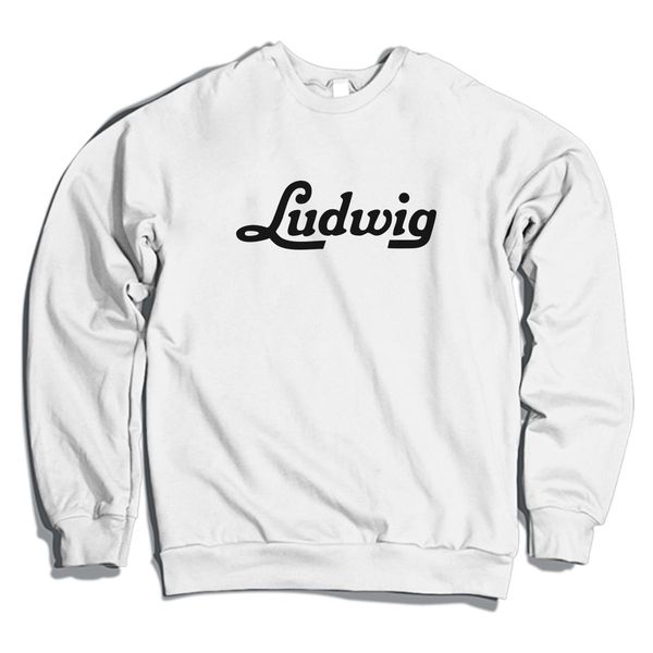 Ludwig Drums Logo Crewneck Sweatshirt White / S