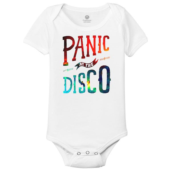 Panic At The Disco Galaxy Baby Onesies White / 6M
