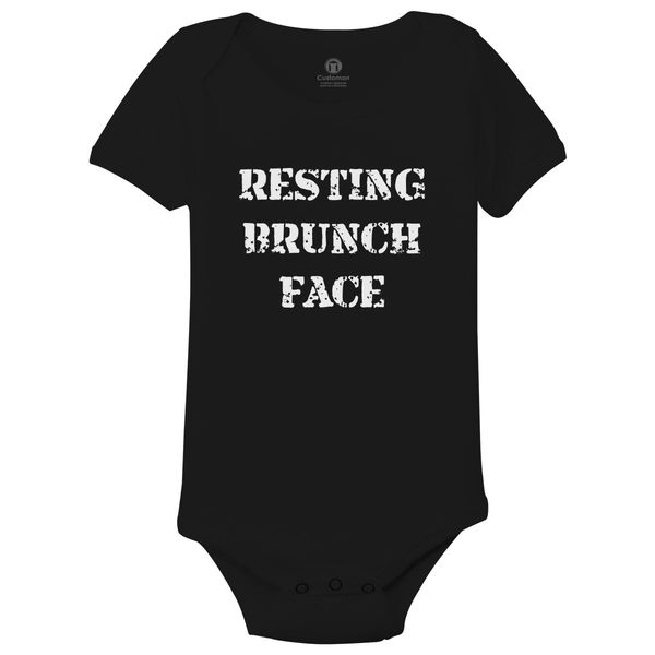 Resting Brunch Face Baby Onesies Black / 6M