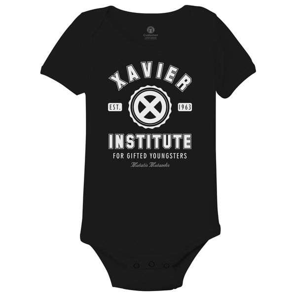 Xavier Institute Baby Onesies Black / 6M