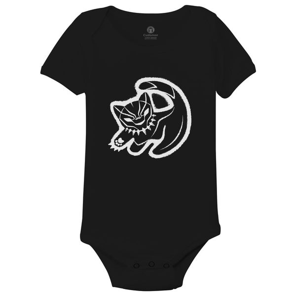The Panther King Baby Onesies Black / 6M