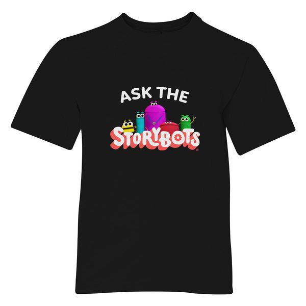 Ask The Storybots Youth T-Shirt Black / S