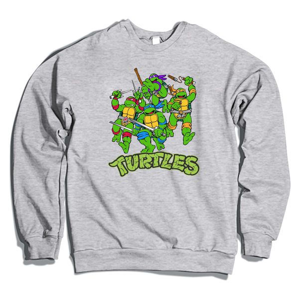 Teenage Mutant Ninja Turtles Crewneck Sweatshirt Gray / S