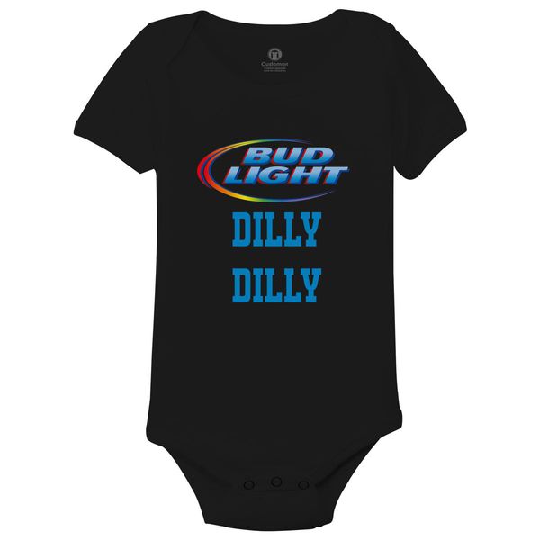 Bud Light Dilly Dilly Baby Onesies Black / 6M