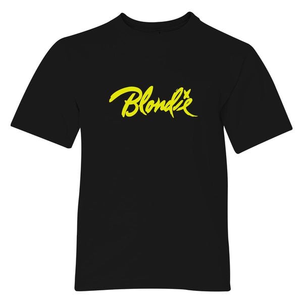 Blondie Band Logo Youth T-Shirt Black / S