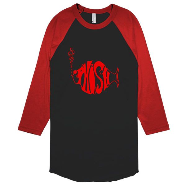 Phish Logo Baseball T-Shirt Black Red / S