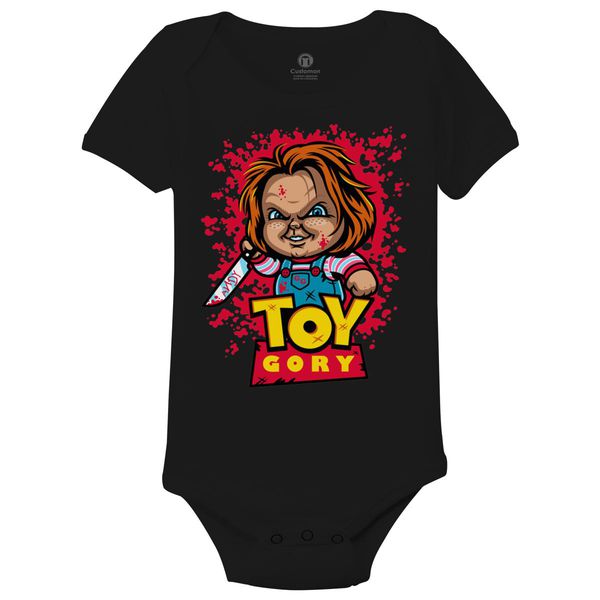Chucky Toy Gory Baby Onesies Black / 6M