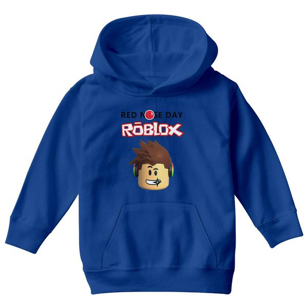 Roblox Red Nose Day Kids Hoodie Blue / S