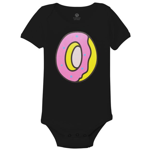 Odd Future Pastel Donut Baby Onesies Black / 6M