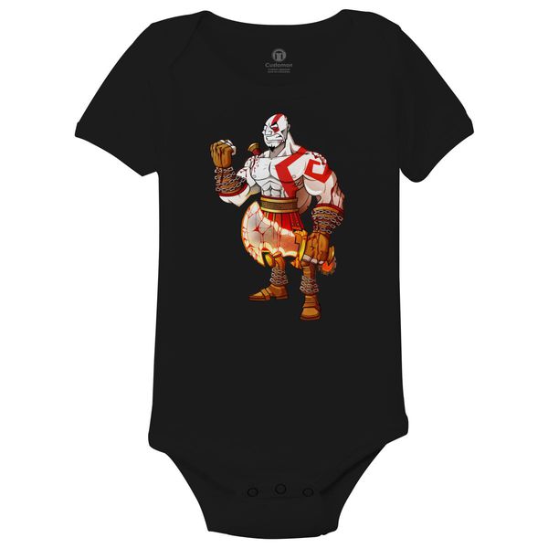 God Of War Baby Kratos Baby Onesies Black / 6M