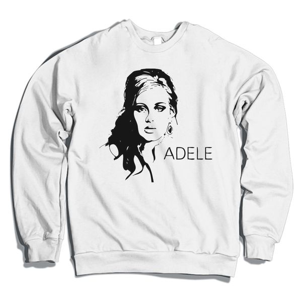 Adele Art Crewneck Sweatshirt White / S