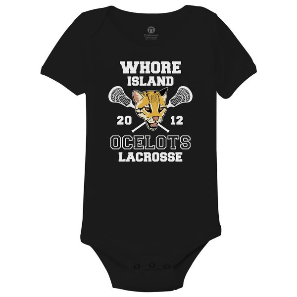 Whore Island Ocelots - Archer Baby Onesies Black / 6M