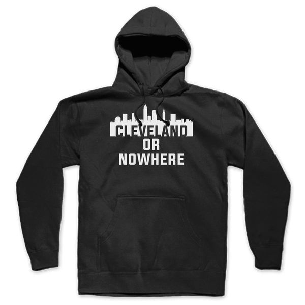 Cleveland Or Nowhere Unisex Hoodie Black / S