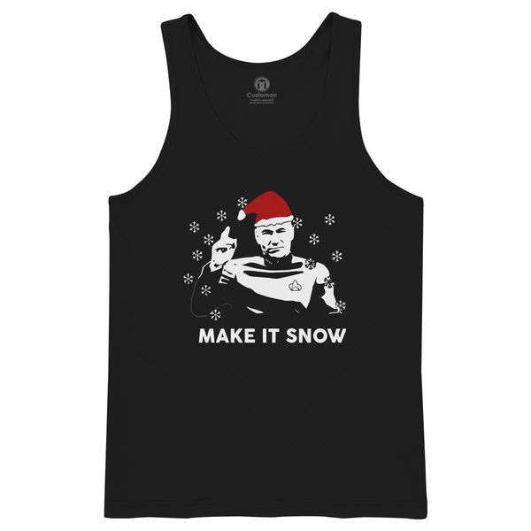 Make It Snow Men's Tank Top Black / S